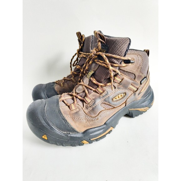 Keen Utility Braddock Hiking Boots Brown Mens 9 D Dry Waterproof Rubber USA Made main image 5